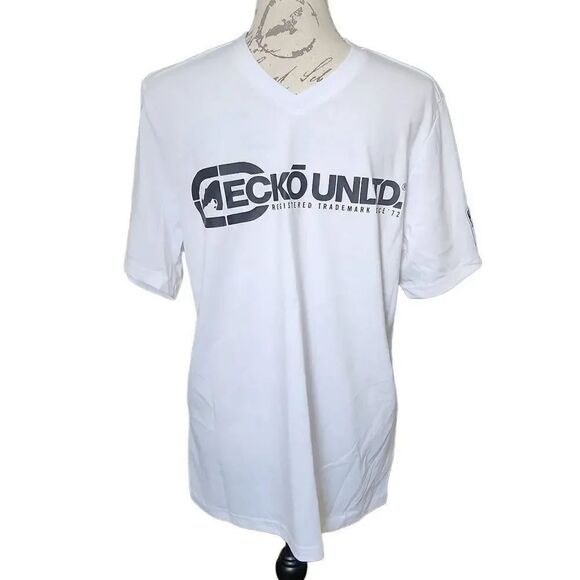 Ecko Unltd. Men's Size Medium White Logo Short Sleeve Shirt - Picture 1 of 7